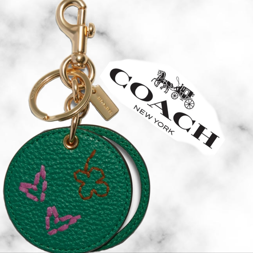Coach Mirror Bag Charm With Diary Embroidery